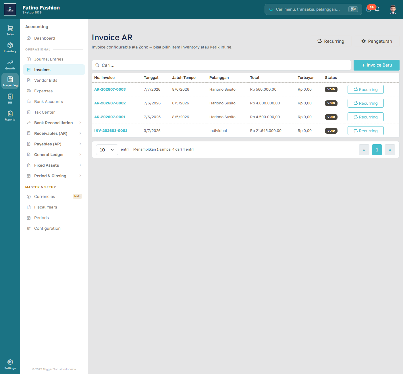 Invoice AR